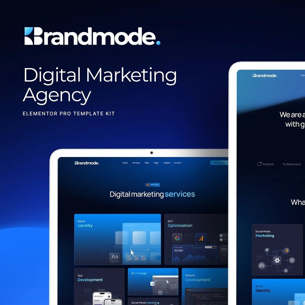 Brandmode - Digital Marketing Agency Elementor Pro Template Kit