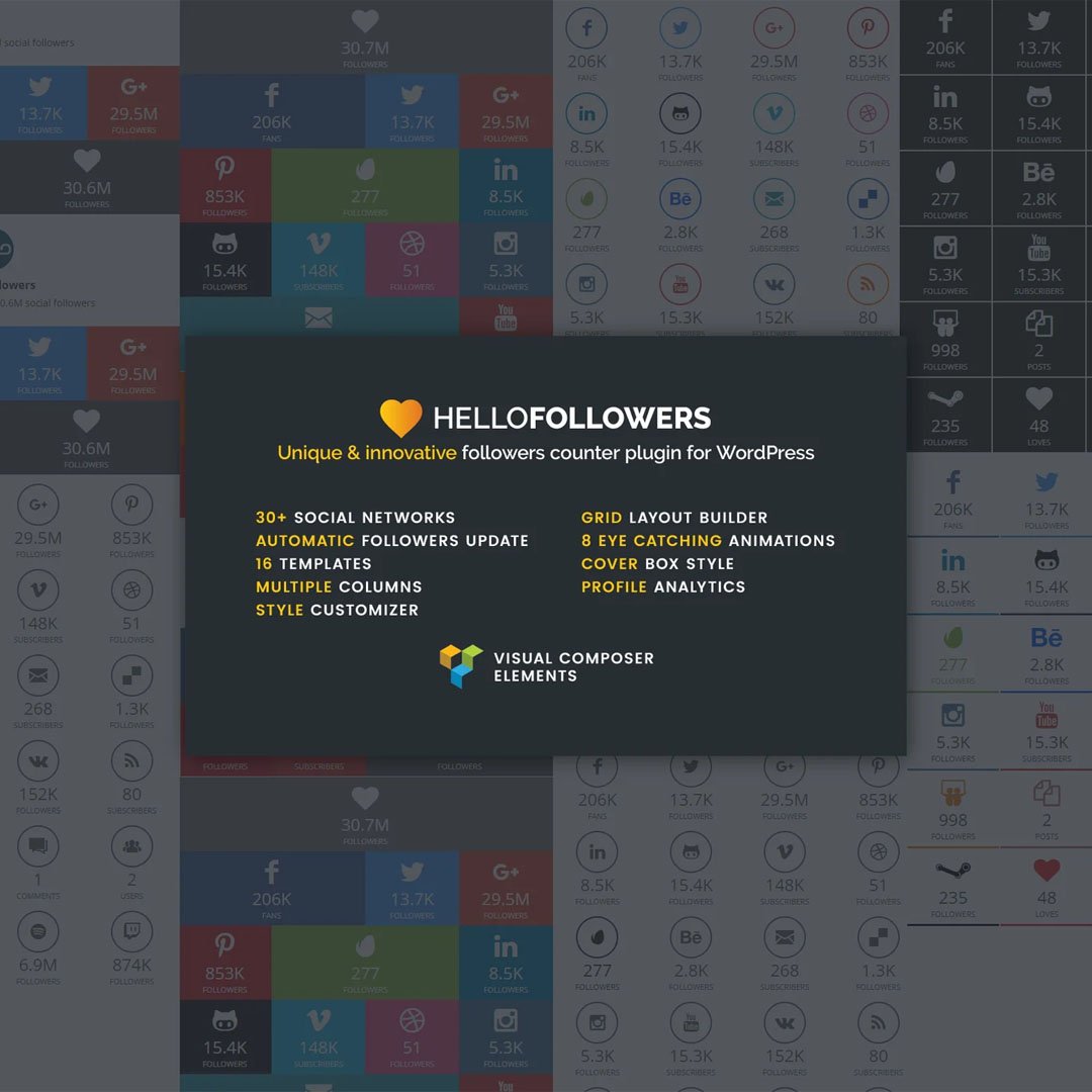 Hello Followers - Social Counter Plugin